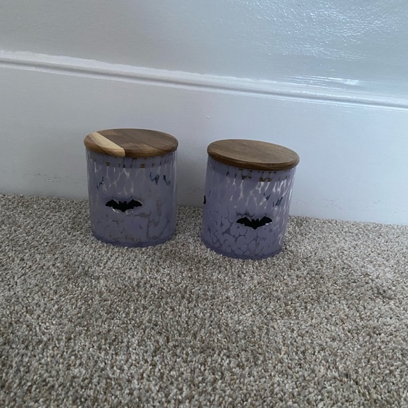 Glass bar canisters with bamboo lid set of 2 - Picture 6 of 10